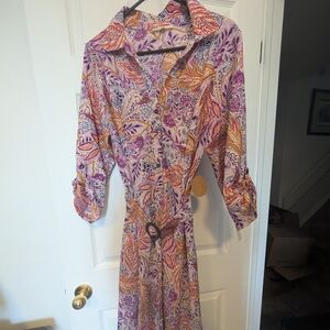 Parallel Skies Floral Button-Up Dress